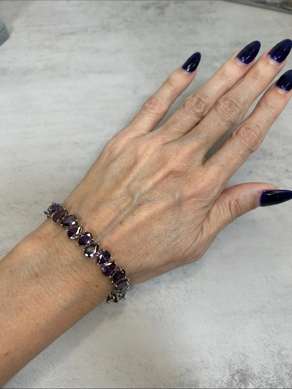 Park Lane Viola Purple Crystal Bracelet in Silver Setting - Picture 7 of 8
